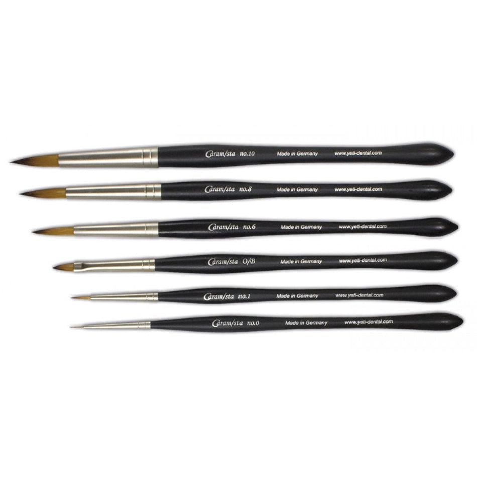 Caramista ceramic brushes, set of 6