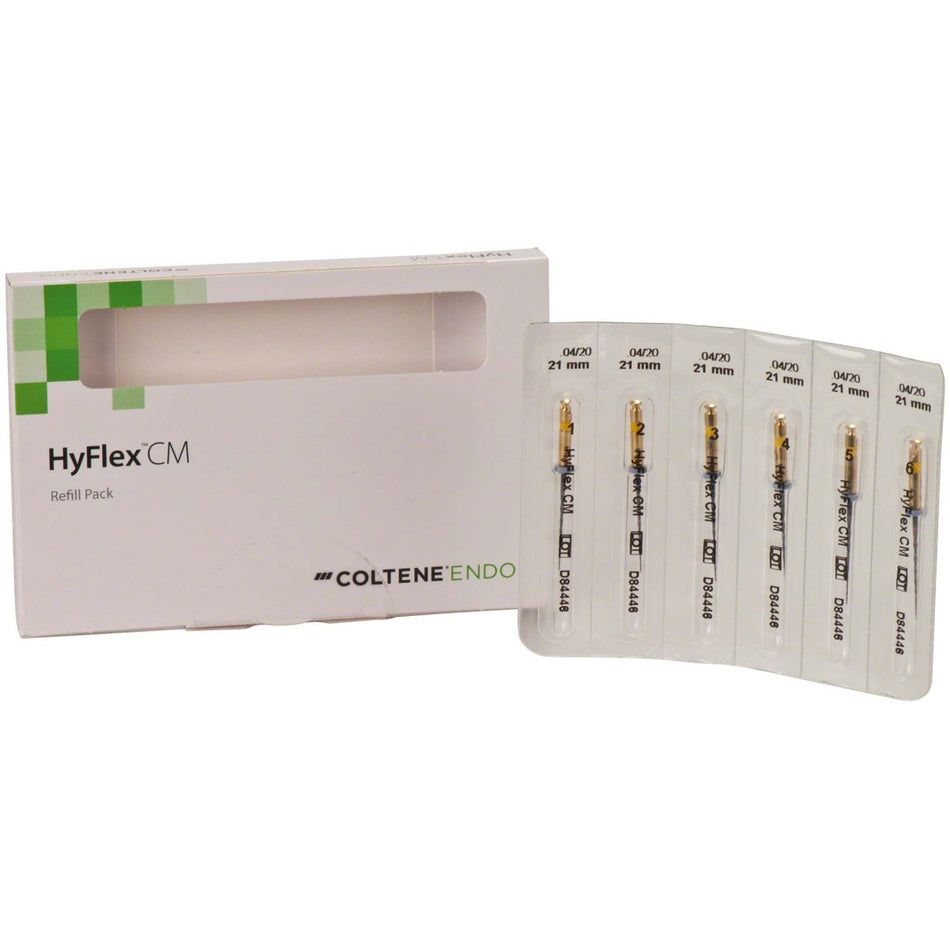 Hyflex CM NiTi files, 04/20, 21mm, pack of 6 pieces