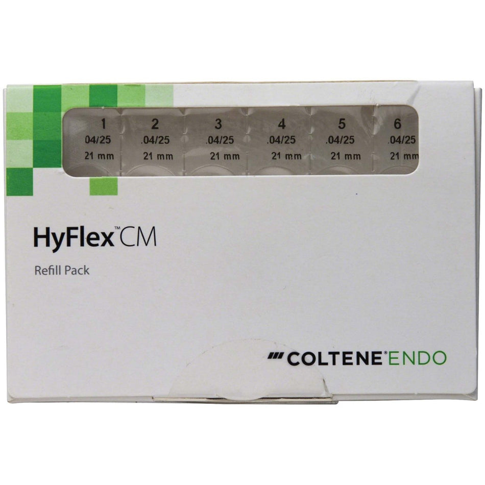 Hyflex CM NiTi files, 04/25, 21mm, pack of 6 pieces