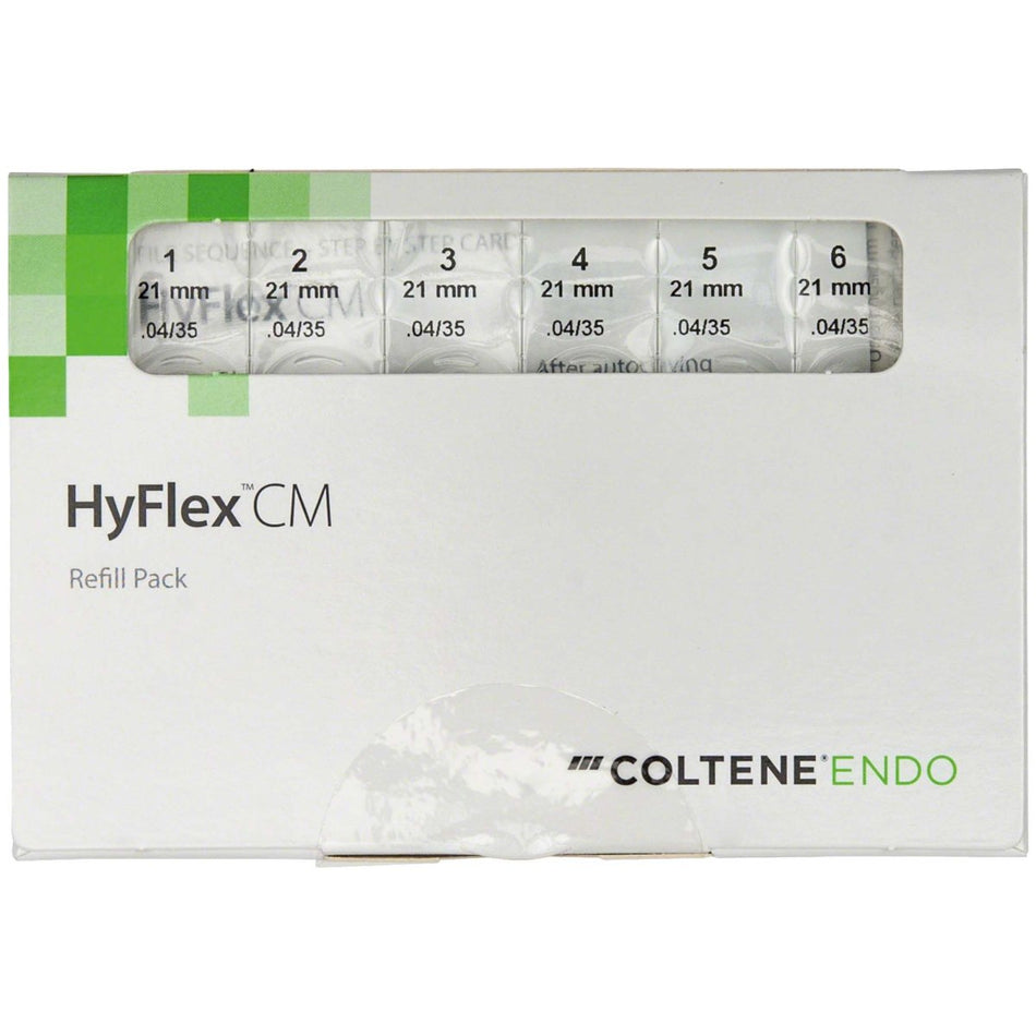 Hyflex CM NiTi files, 04/35, 21mm, pack of 6 pieces