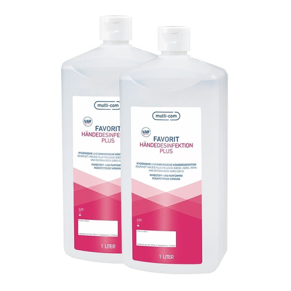 FAVORIT Hand Disinfectant Plus, bottle 1 litre