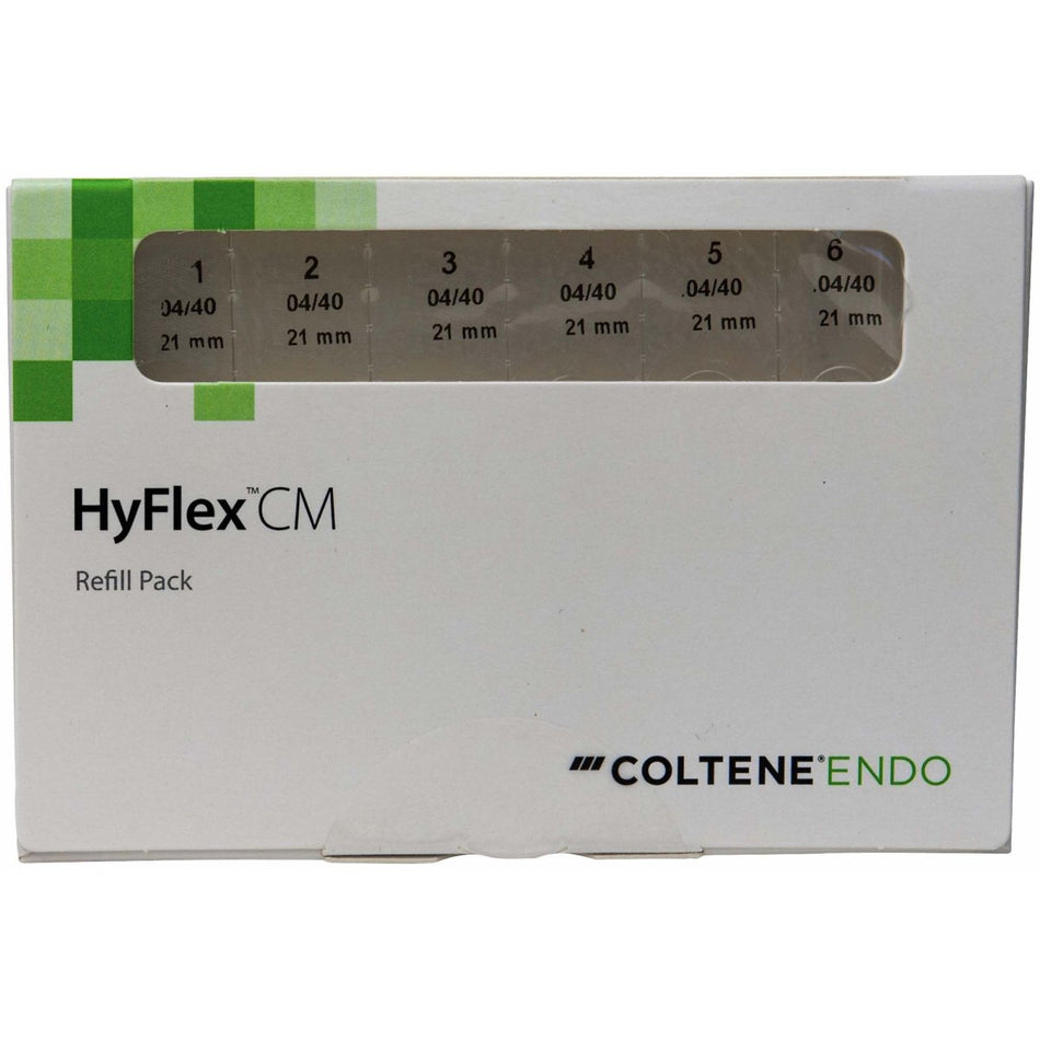 Hyflex CM NiTi files, 04/40, 21mm, pack of 6 pieces