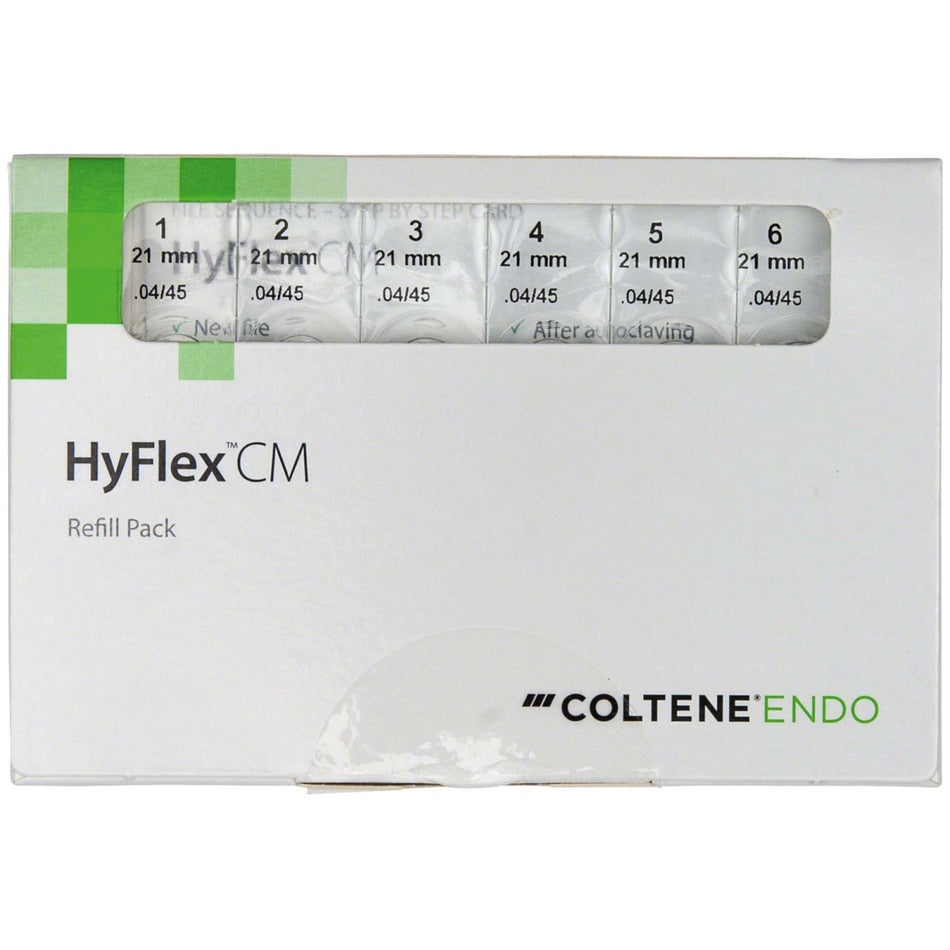 Hyflex CM NiTi files, 04/45, 21mm, pack of 6 pieces