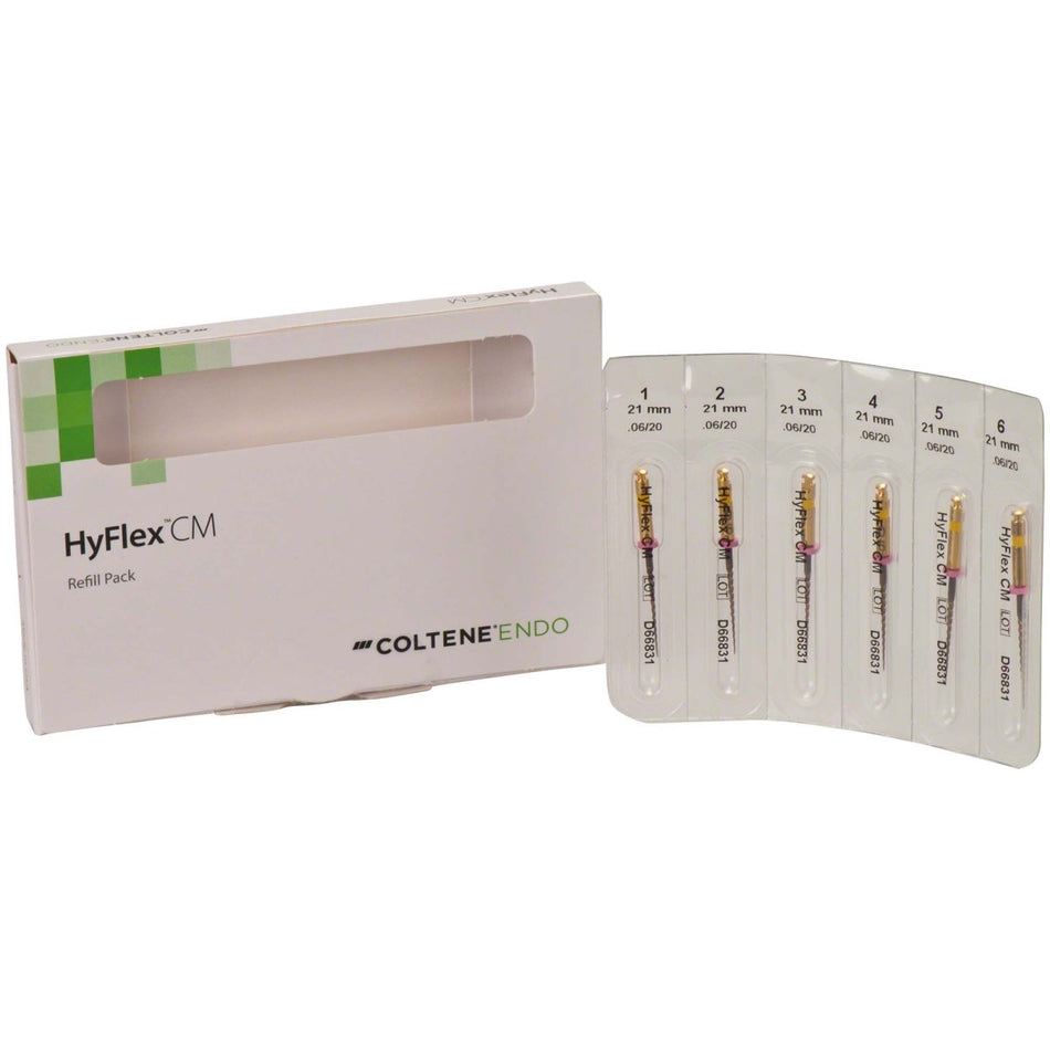 Hyflex CM NiTi files, 06/20, 21mm, pack of 6 pieces