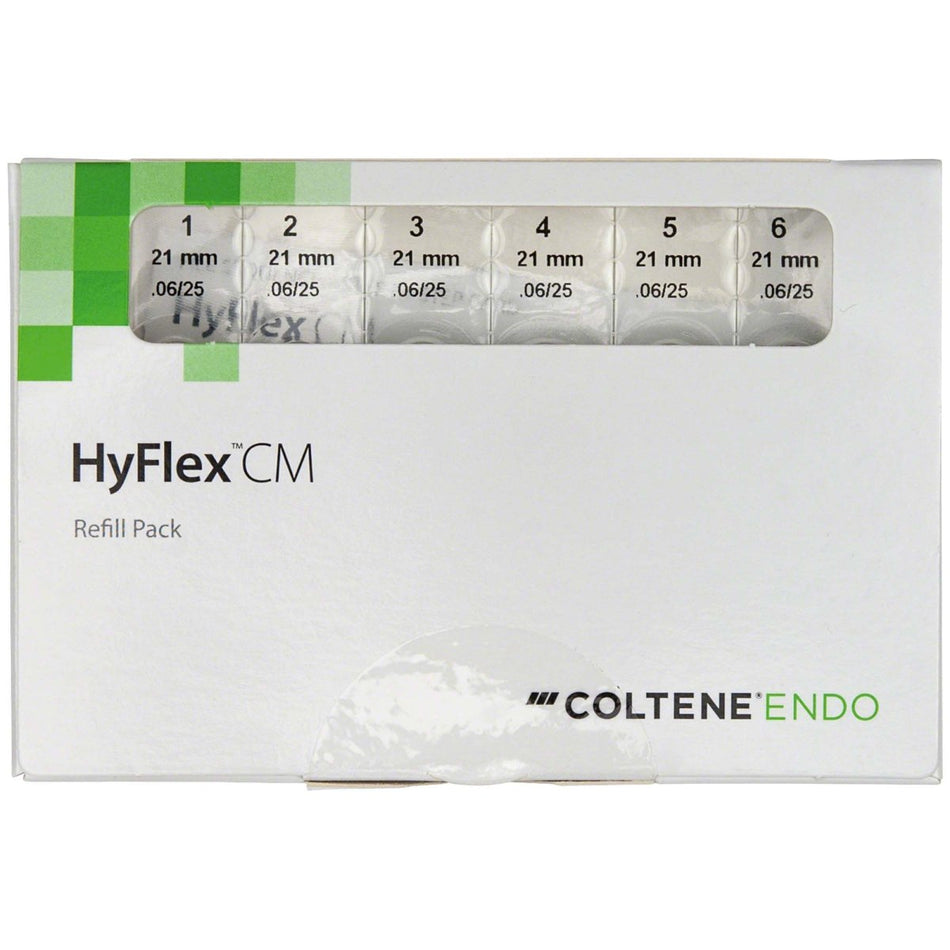 Hyflex CM NiTi files, 06/25, 21mm, pack of 6 pieces