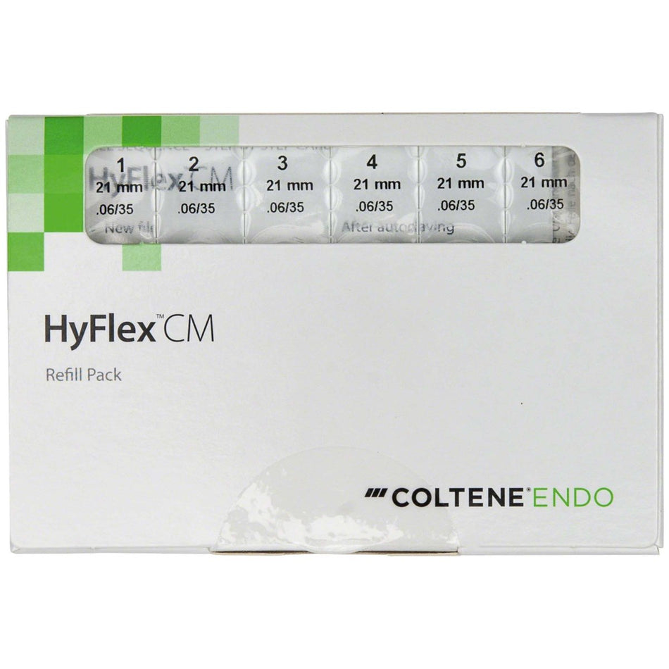 Hyflex CM NiTi files, 06/35, 21mm, pack of 6 pieces