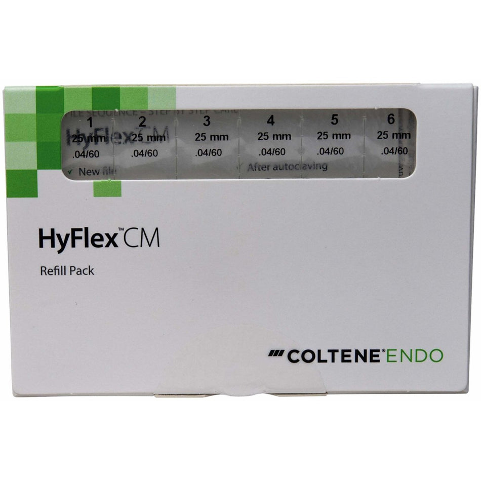 Hyflex CM NiTi files, 04/60, 25 mm, pack of 6 pieces