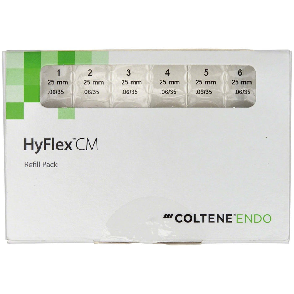 Hyflex CM NiTi files, 06/35, 25mm, pack of 6 pieces