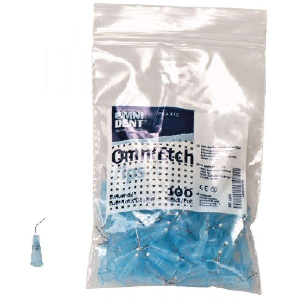 OmniEtch Tips, 13 mm, Ø 0.5 mm, G25, blue, pack of 100