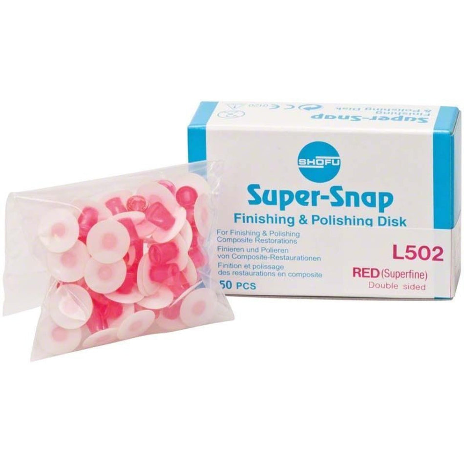 Super-Snap, red, x-fine on both sides, pack of 50