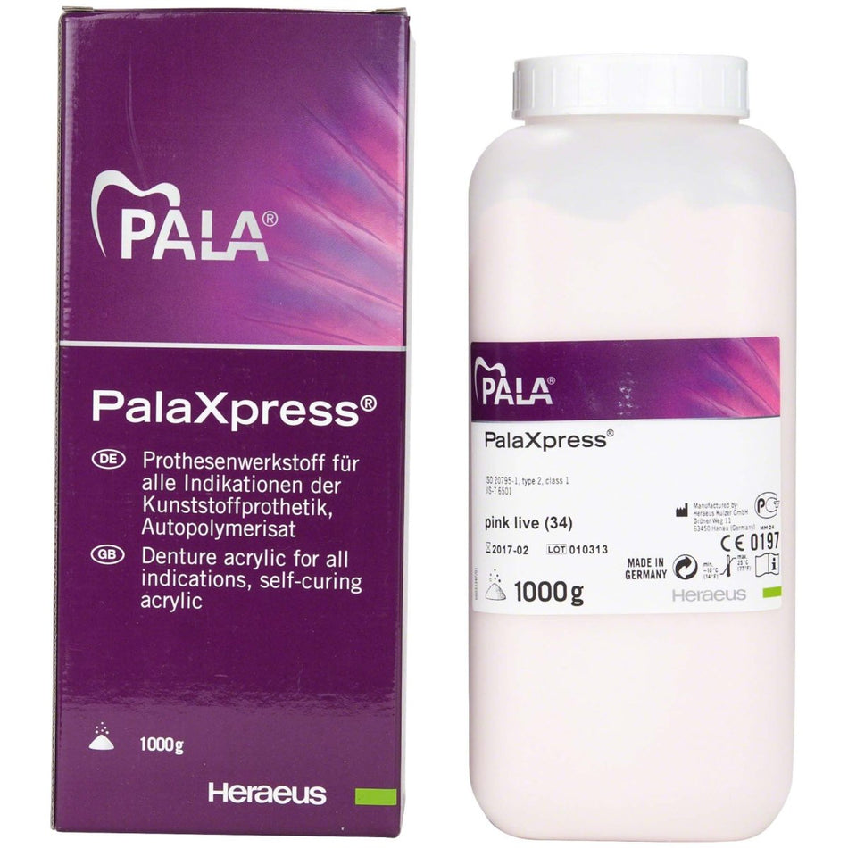 PalaXpress powder, prosthetic material, pink live, pack of 1000 g