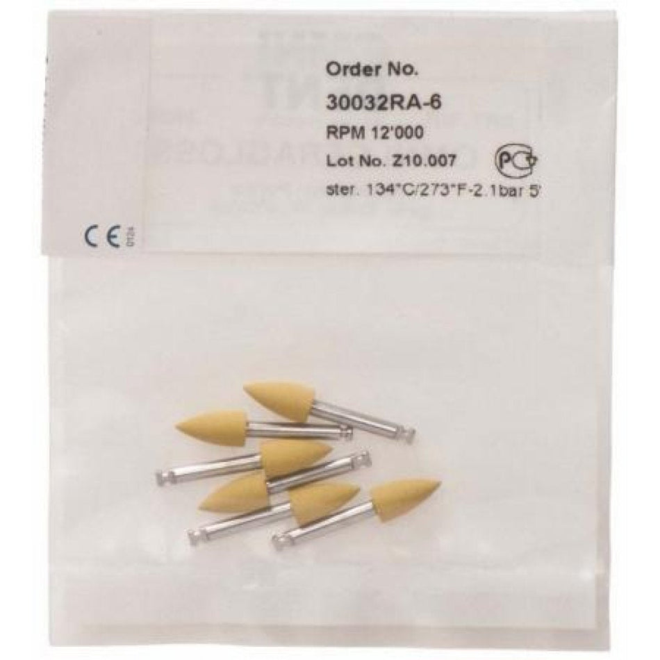 Omni CeraGloss Pack of 6 polishers Ø 5 mm, level 3