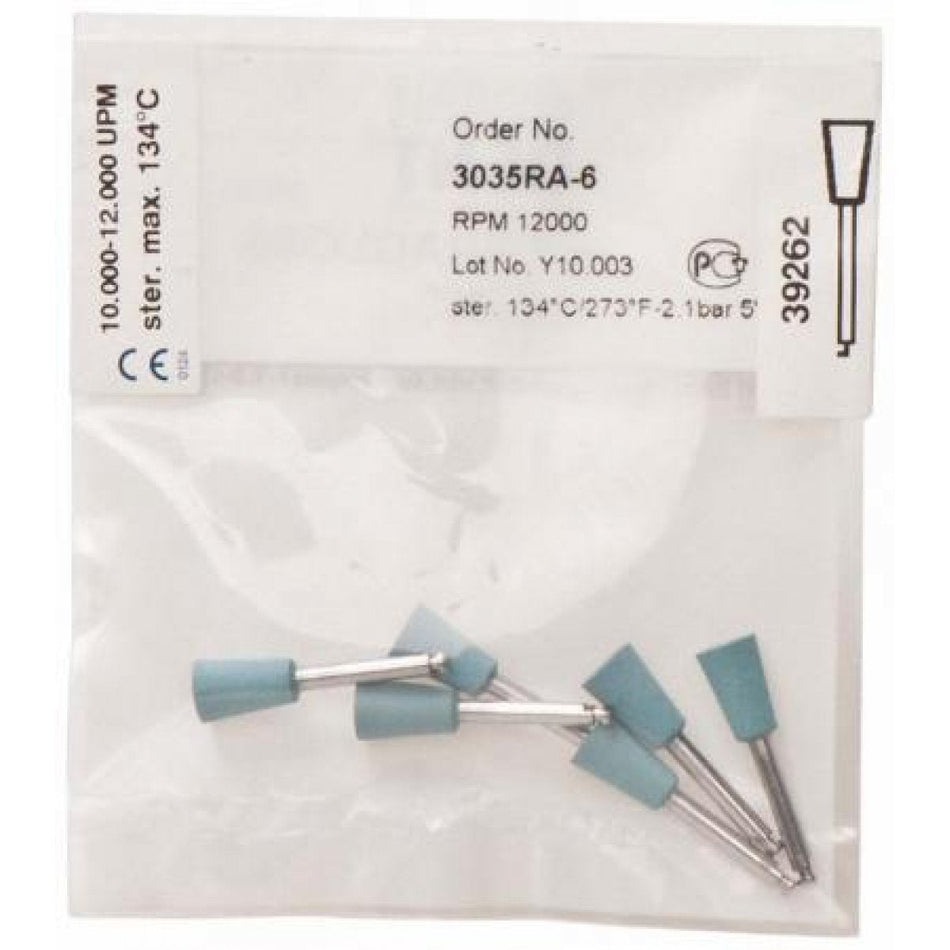 Omni CeraGloss Pack of 6 polishers Ø 6 mm, level 2