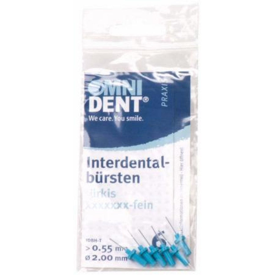 Interdental brush for holder 6 pcs. turquoise, xxxxxxx-fine