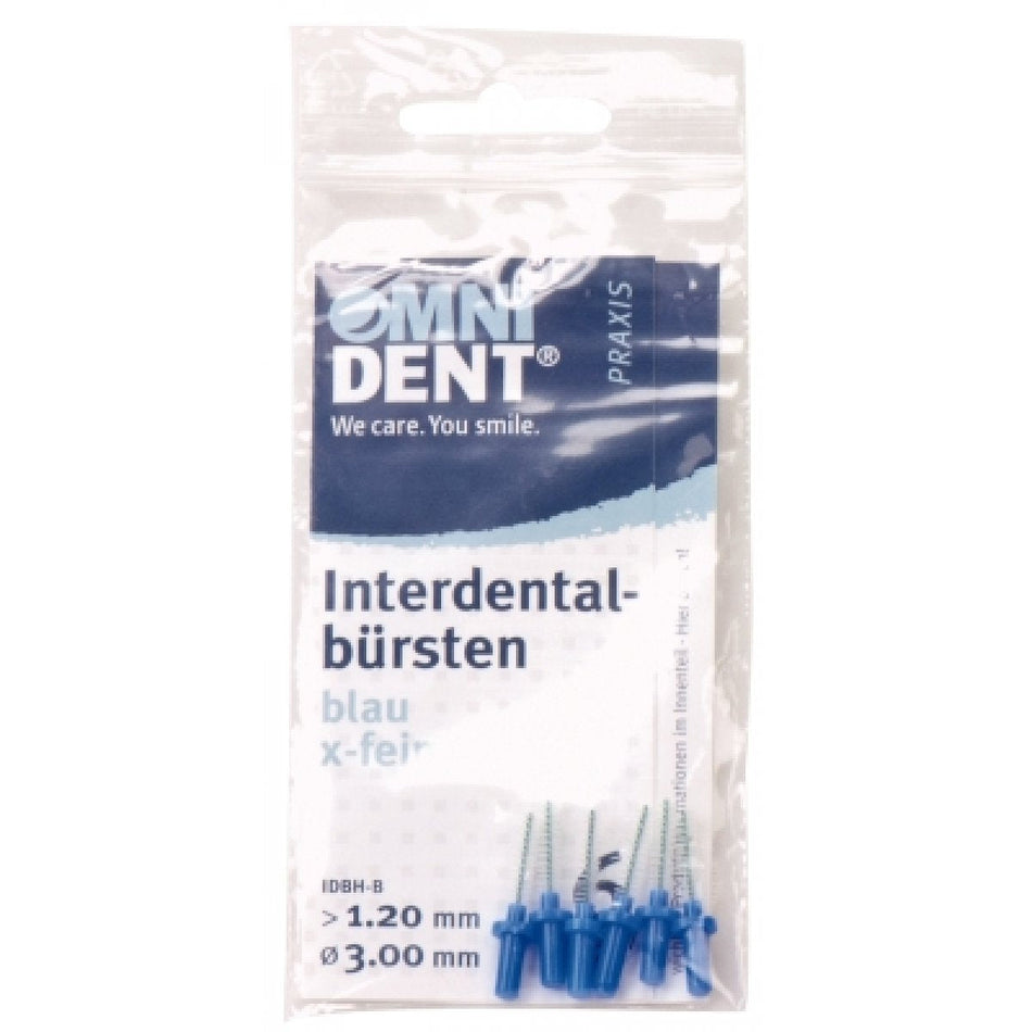 Interdental brush for holder 6 pcs. blue, x-fine