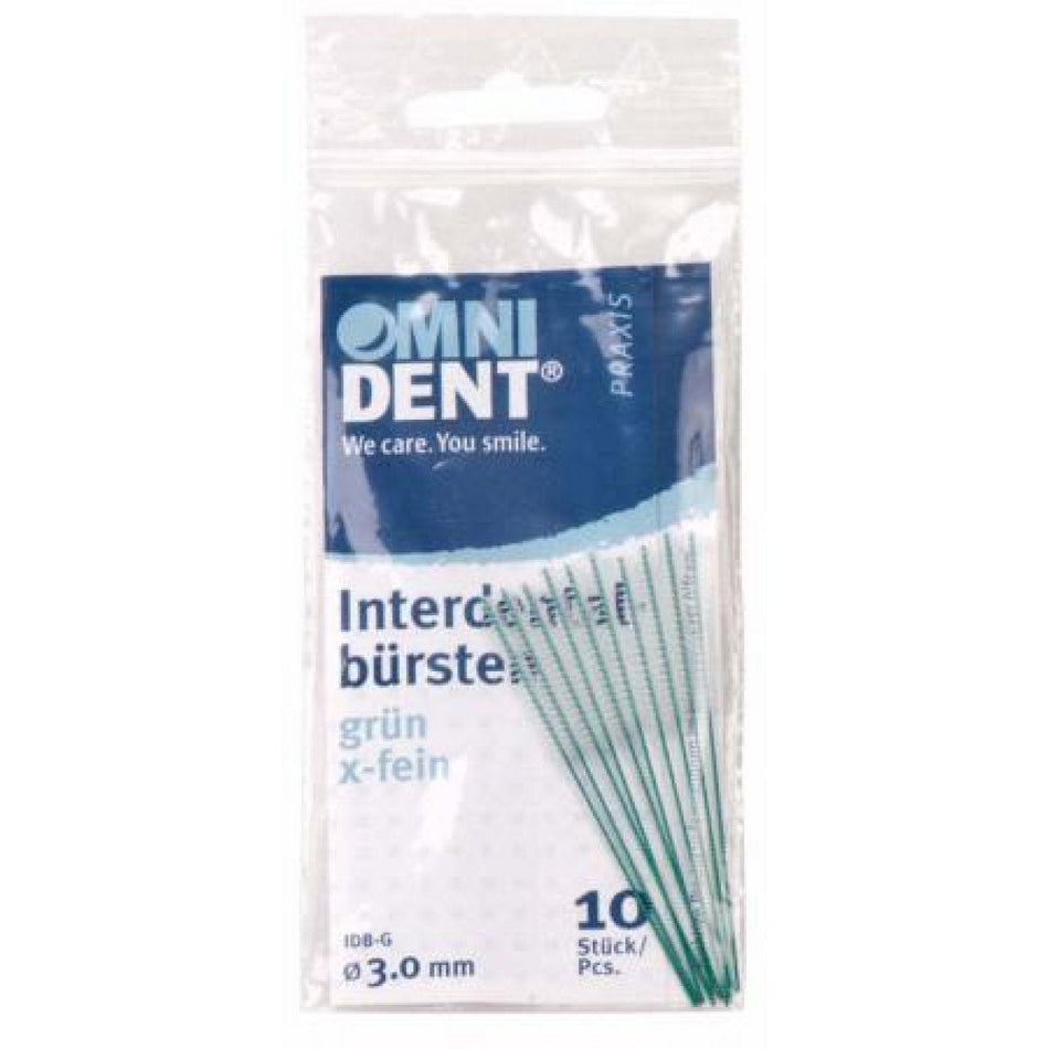 Interdental brushes 10 pcs. green, x-fine