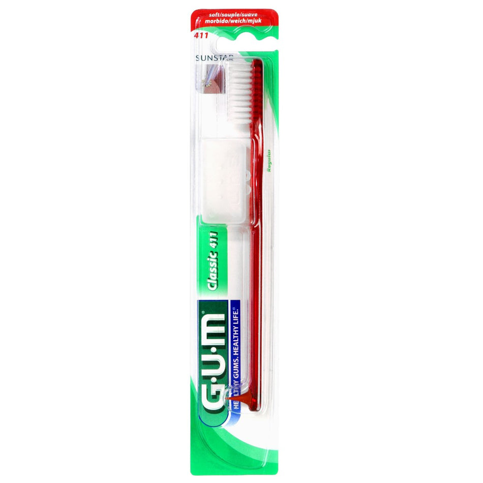 GUM Classic Toothbrushes 411MJ 1 blister pack of 12 brushes