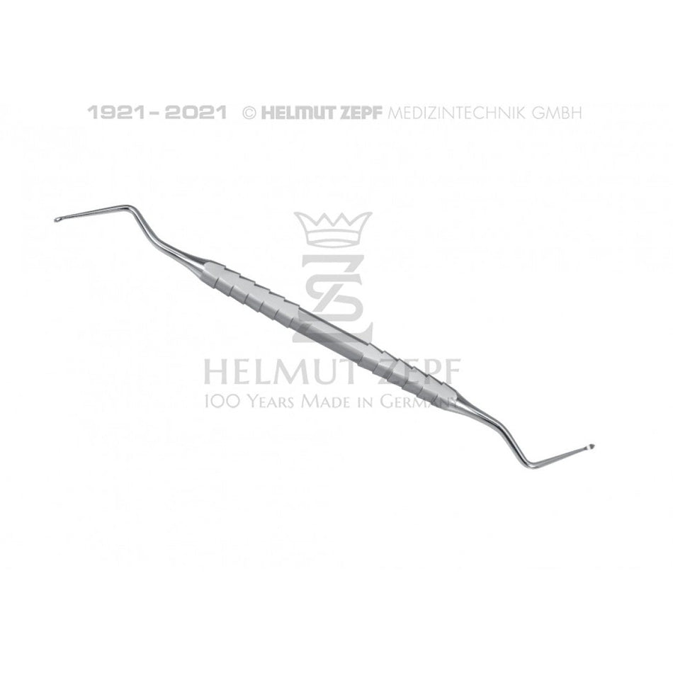 Lucas, curette, double-ended, 1.5mm, ZEPF line with jaw serration