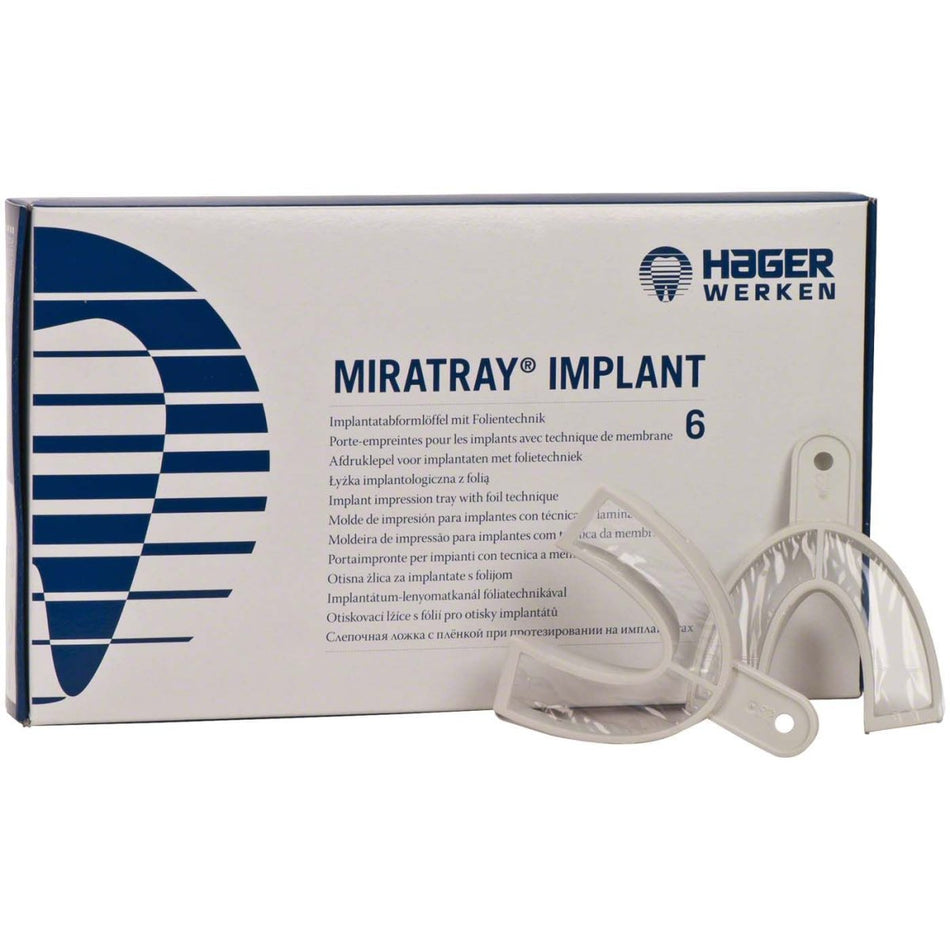 Miratray Implant, implant impression tray, UK I3, white, pack of 6