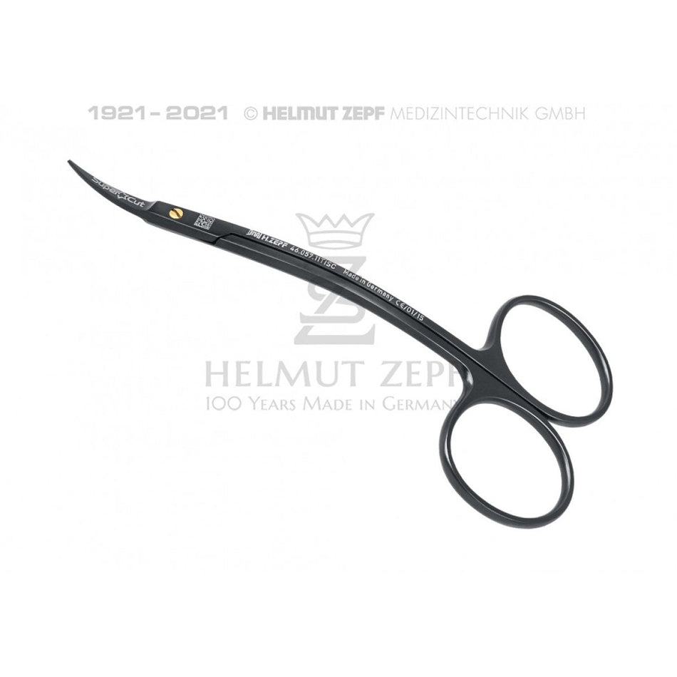 La Grange, gum scissors, 11.5 cm Supercut, double curved, onyx coated