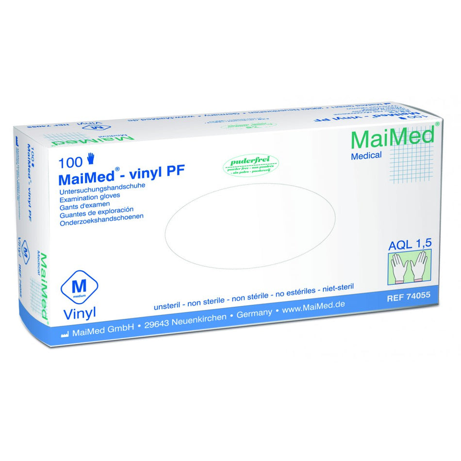 MaiMed - Vinyl PF vinyl gloves powder-free 100 pieces size: M