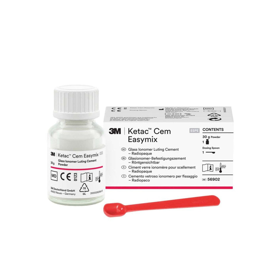 Ketac Cem Easymix glass ionomer luting cement, radiopaque, pack of 30 g