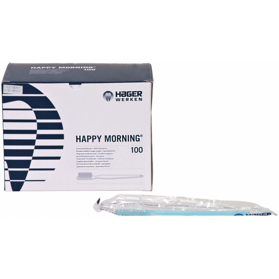 Happy Morning, disposable toothbrush, without toothpaste, pack of 100