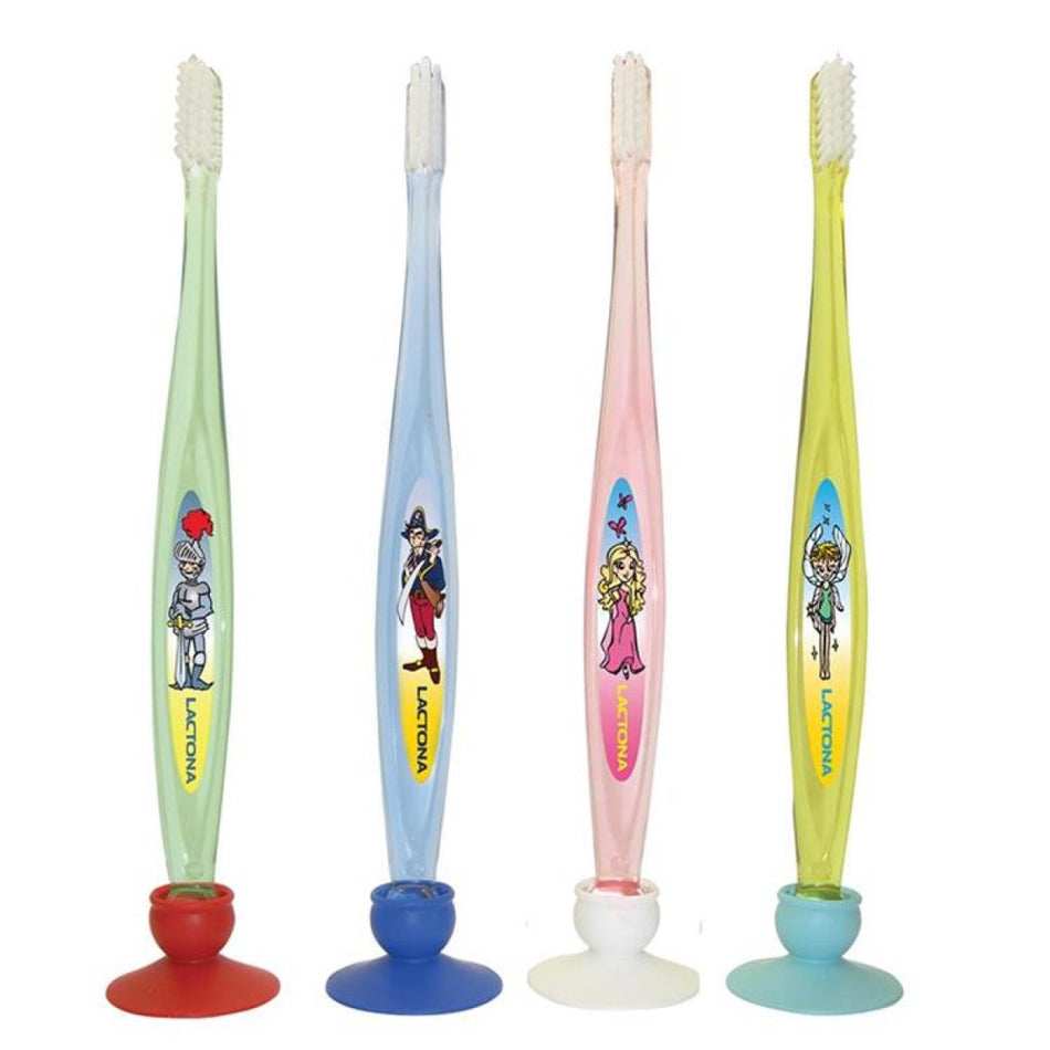 Lactona Kidsbrush Toothbrush with Suction Cup, 12 Pieces