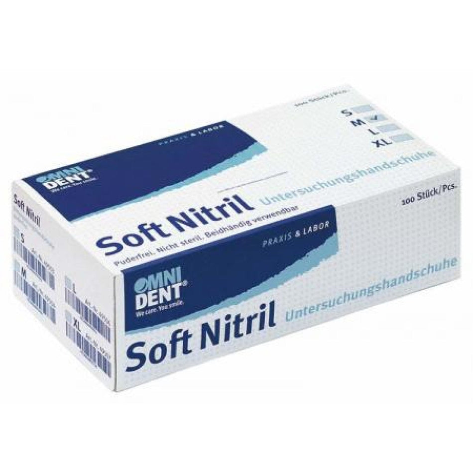 Soft Nitrile Gloves, white, size M, pack of 100