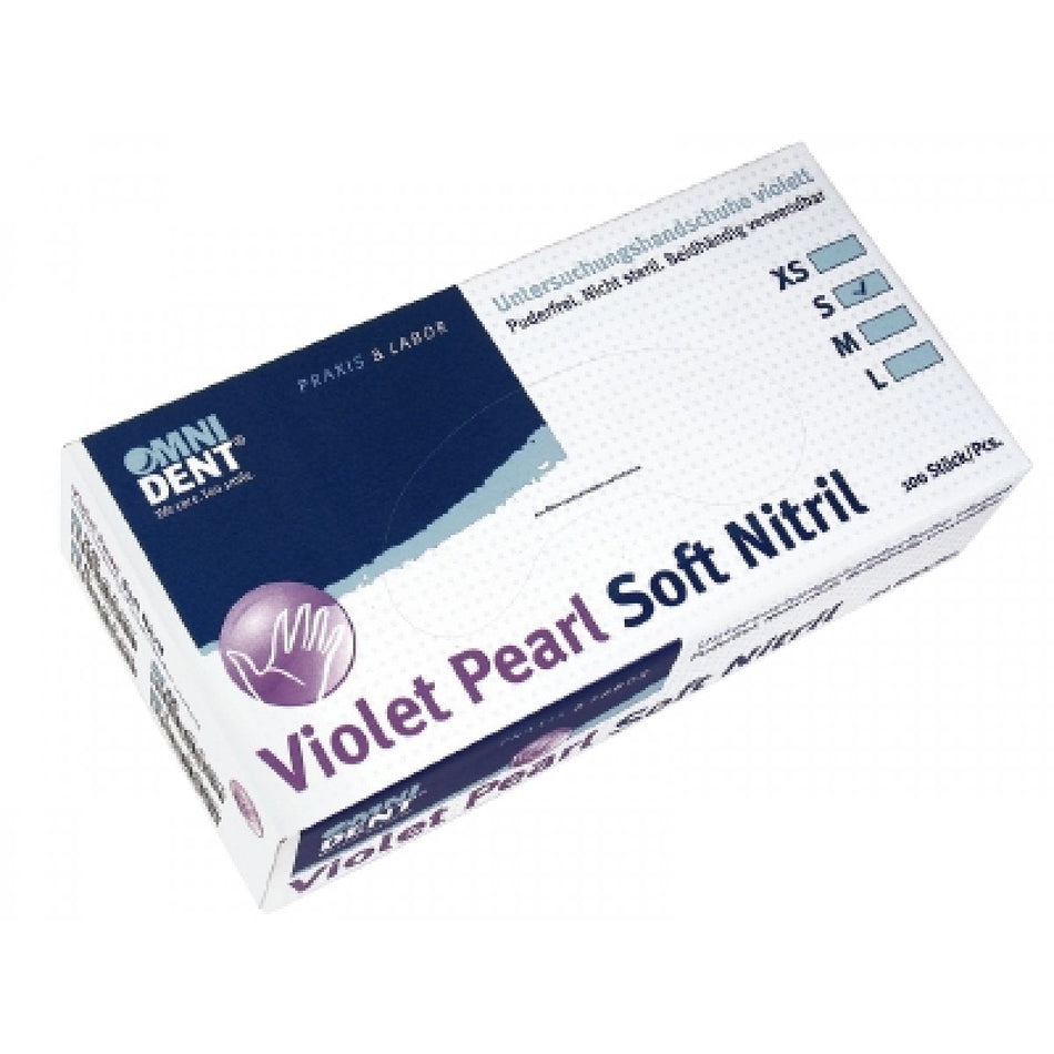 Violet Pearl Soft Nitrile, Size: S, Pack of 100