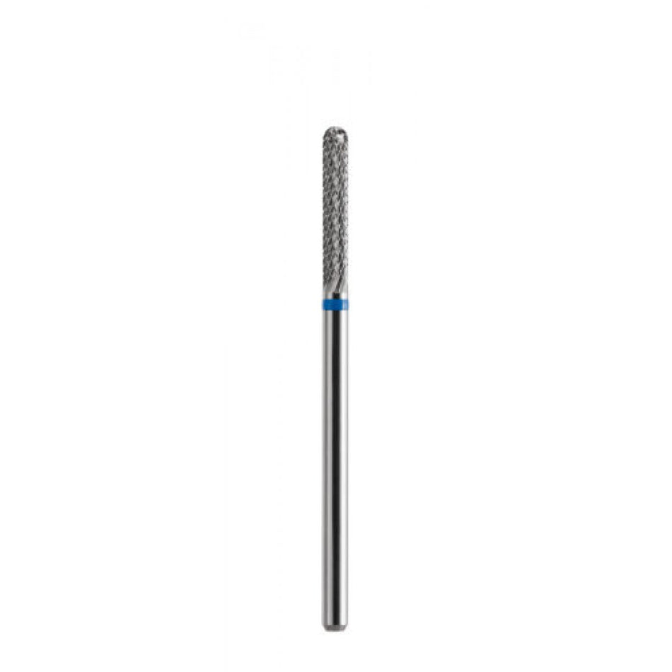 Carbide bur, round cylinder, ⌀ 2.3 mm, cross-cut, medium. For chrome-cobalt, precious metal, plastic, and tray material. SKU 500104144190023