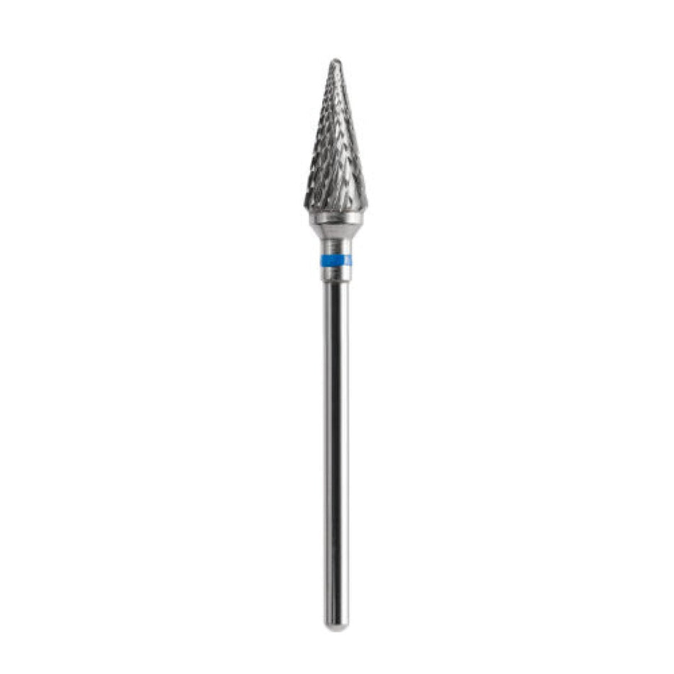 Carbide milling cutter, round cone, ? 6 mm, cross toothing, medium. For chrome-cobalt, EM, plastic and tray material., 500.104.201.190.060, pack of 5 pieces