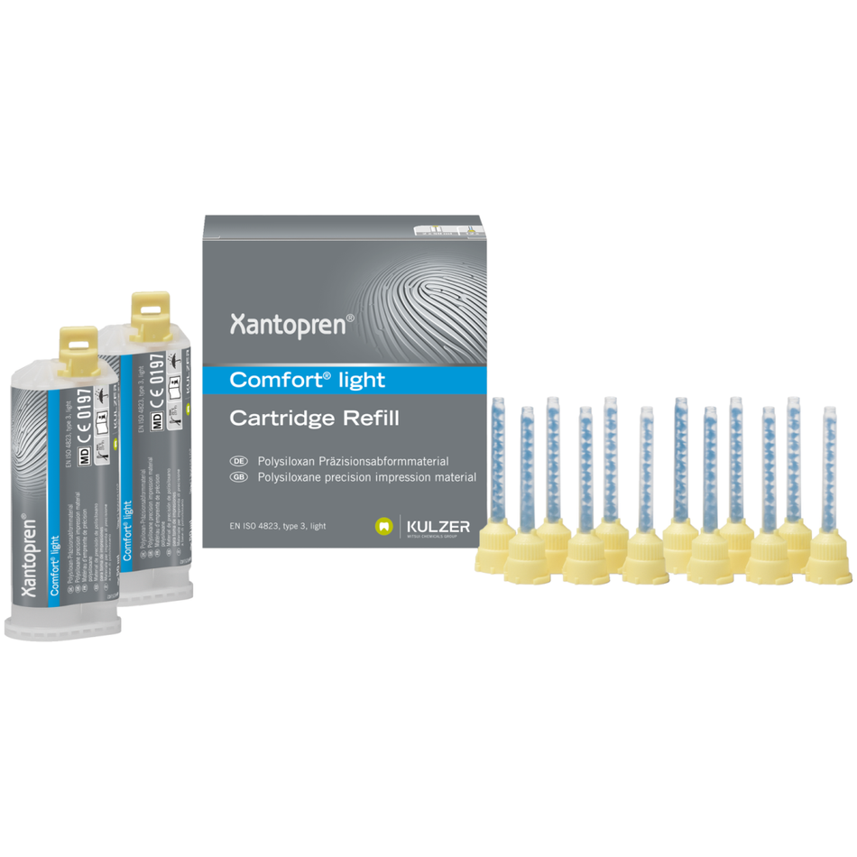 Xantopren, comfort light, blue, 2 cartridges of 50 ml each