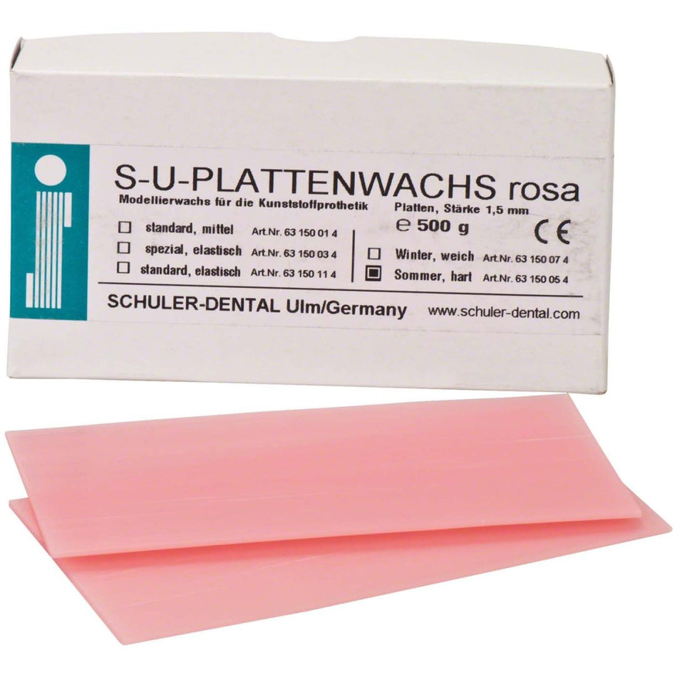 SU sheet wax, pink summer, hard, thickness 1.5 mm, pack 500 g