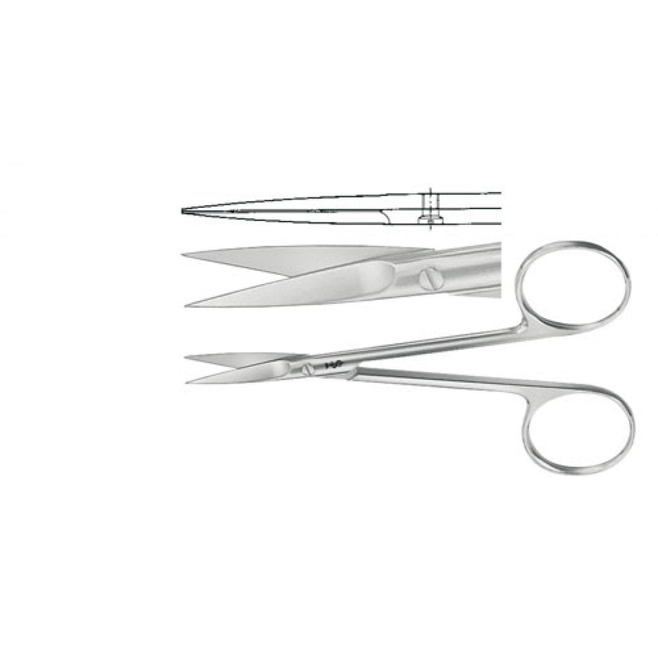 Surgical scissors sharp-sharp angled BC 117R, 1 piece