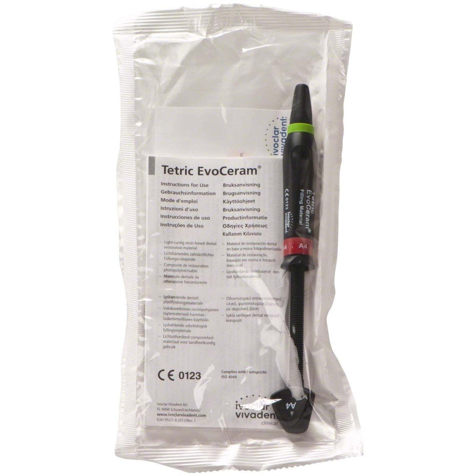 Tetric EvoCeram, Cavifil, nanohybrid composite, A4, 3 g syringe