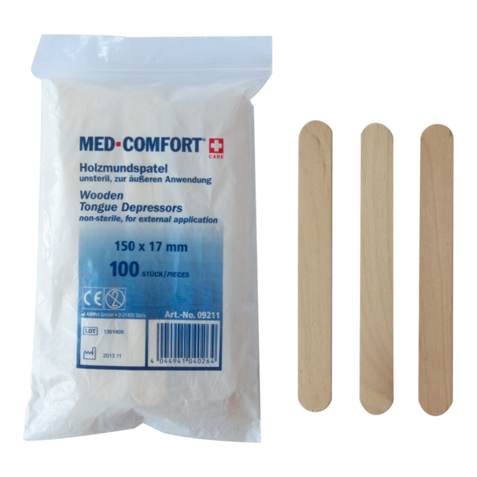 MED-COMFORT - Wooden tongue depressors, 100 pieces