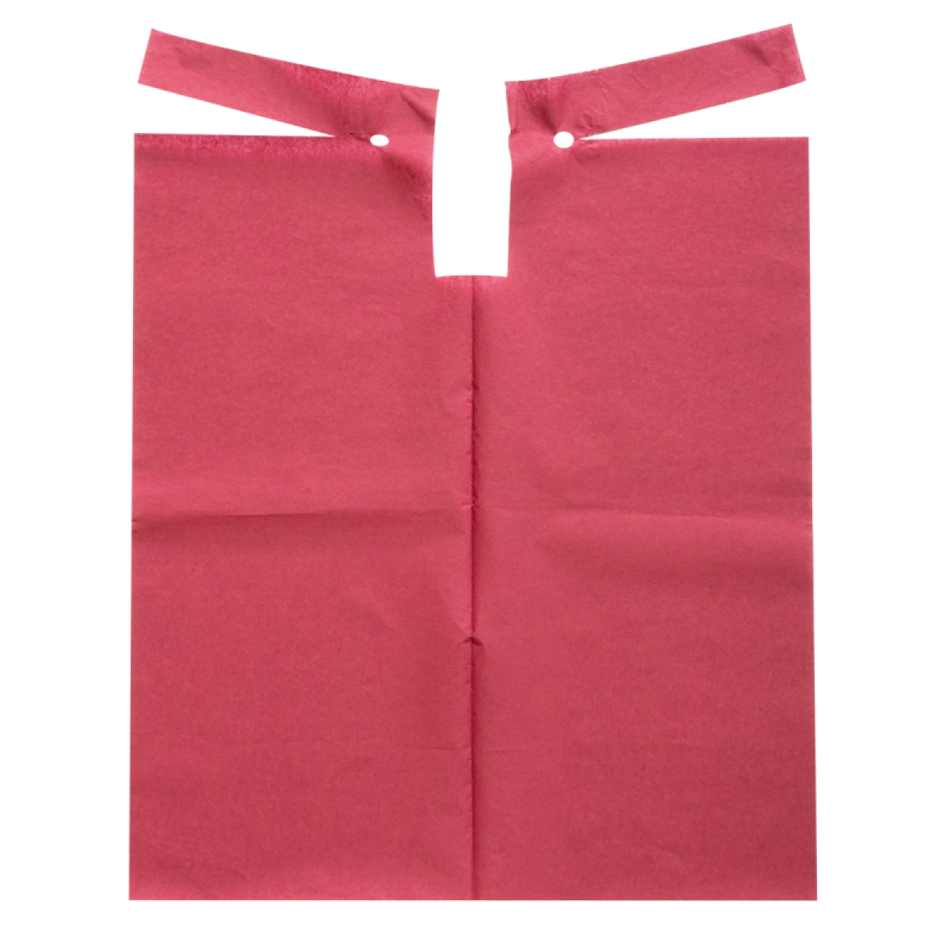 Patient gowns - Tissue / PE, colored - wine red, 80 pieces