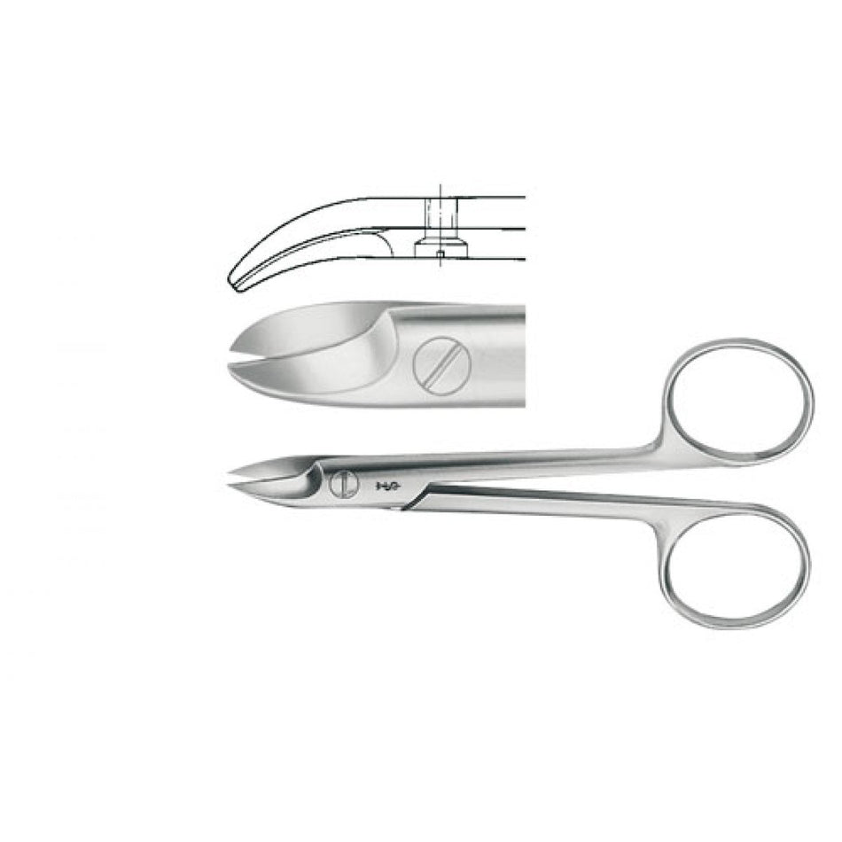 Crown scissors curved 11 cm wide blades DP 563R, 1 piece