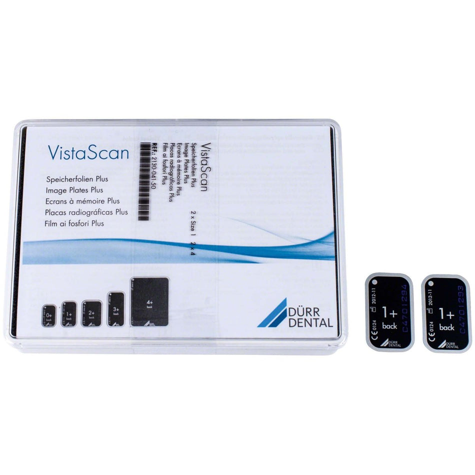 VistaScan imaging plate Plus, size 1, 2 × 4 cm, pack of 2