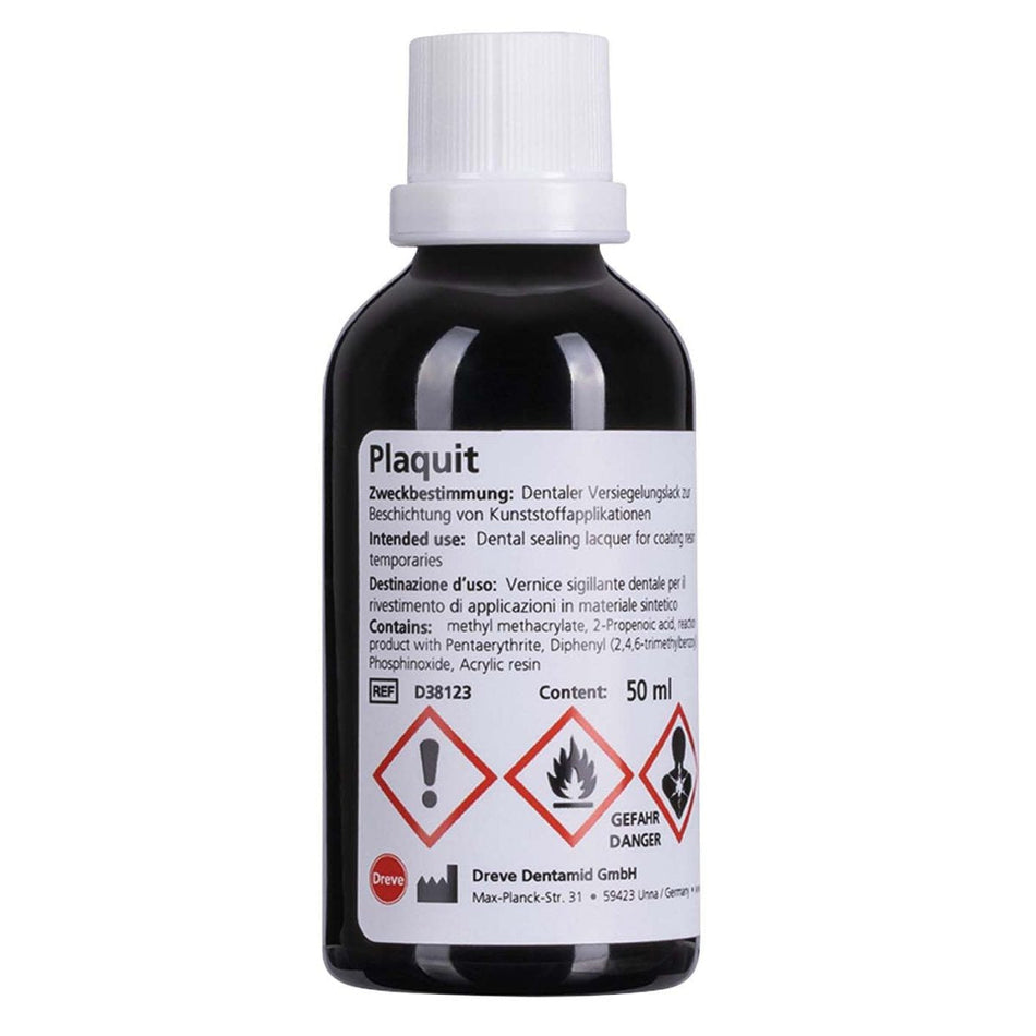 Plaquit, one-component varnish, light-curing, bottle of 50 ml