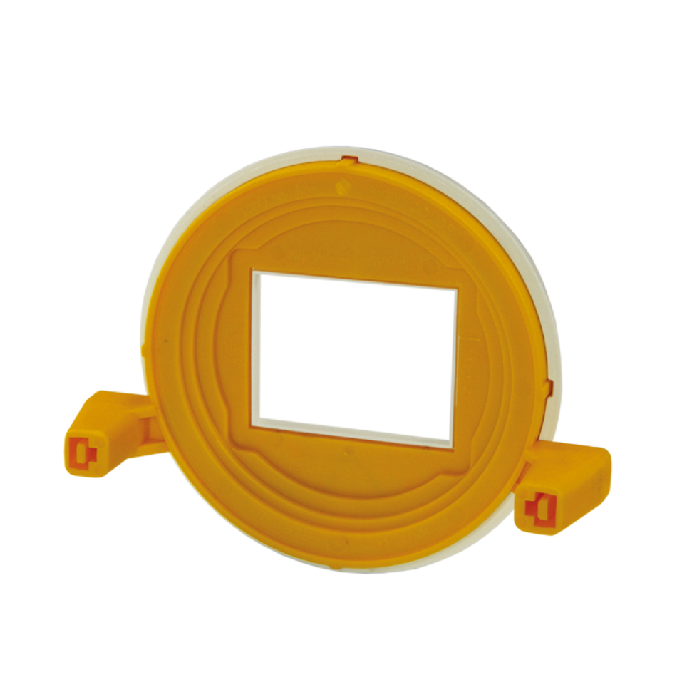 RWT window x-ray Color sight ring, Posterior, 3 x 4, yellow, horizontal, piece