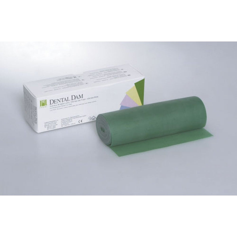 Hygenic Dental Dam | Hygenic rubber dam 15.2 cm green thin, roll 5.5 m