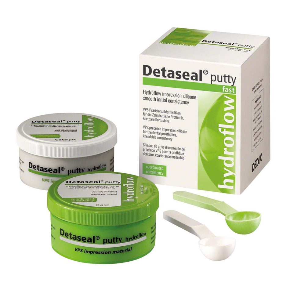 Detaseal Hydroflow Putty, tray and correction material, set, 2 packs of 250 ml each