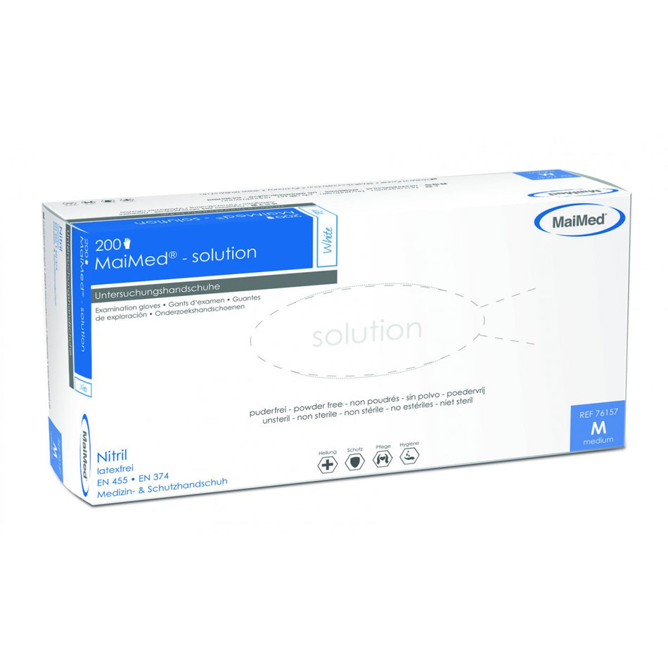 MaiMed solution Nitrile gloves powder-free white size S, 200pcs/B