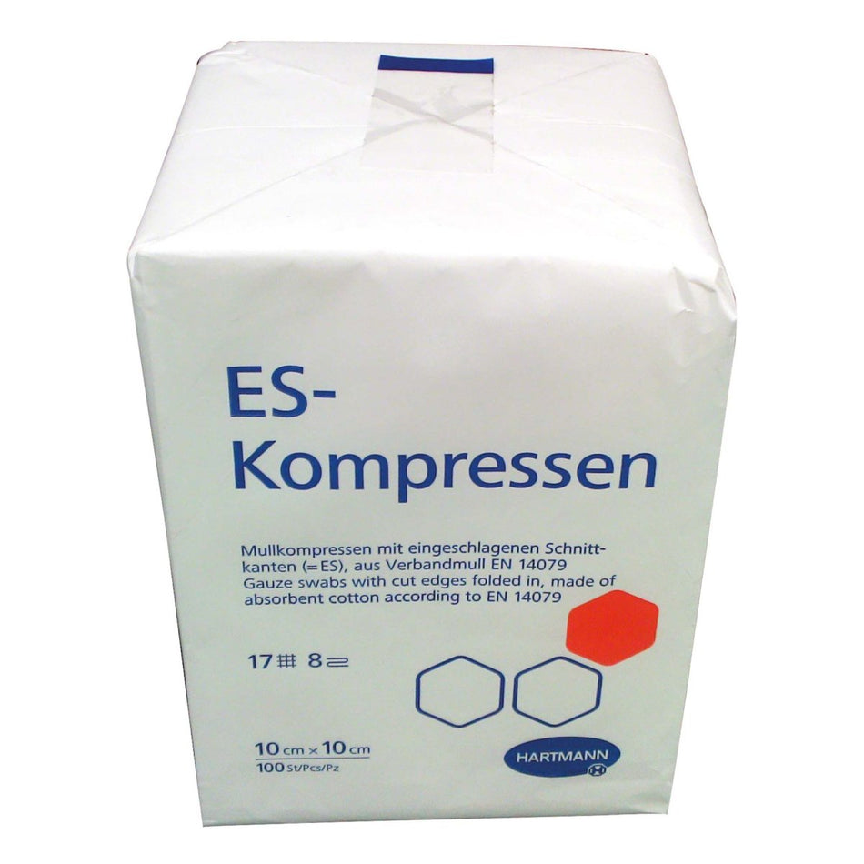 ES compresses, non-sterile, 8-ply, 10 × 10 cm, pack of 100