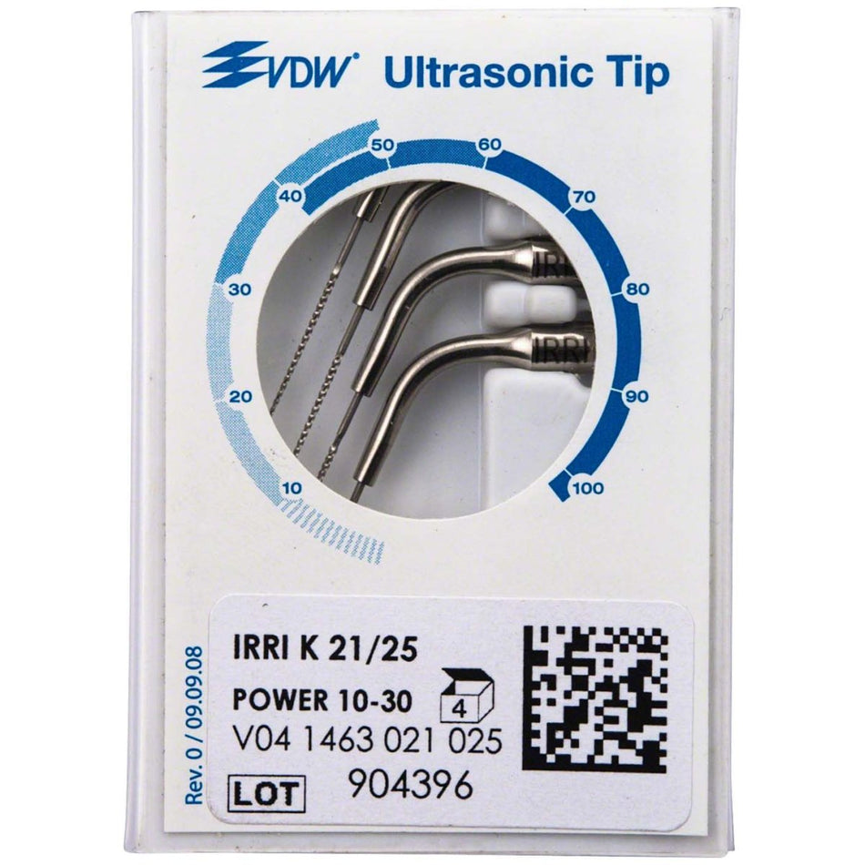 Ultrasonic files IRRI-K, 21 mm, ISO 025, pack of 4