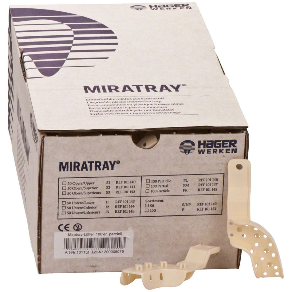 Miratray Partial Assortment 100 pieces (33 pieces each PL and PR, 34 pieces PM)