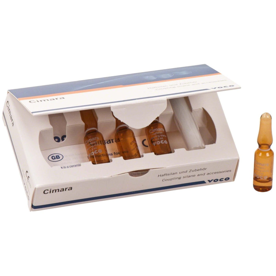 Cimara adhesive silane, ceramic repair material, light-curing, 4 ampoules of 0.3 ml each