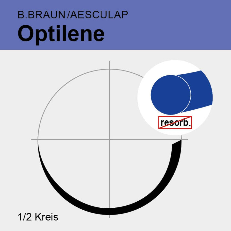 Optilene, 45 cm, USP 5/0, HS18, pack of 36